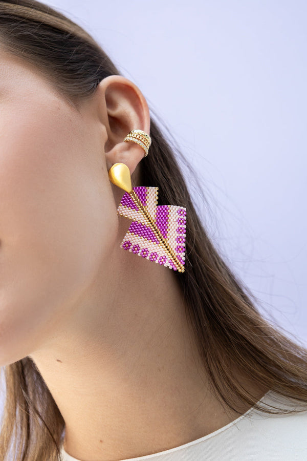 Aretes Rosa Fucsia