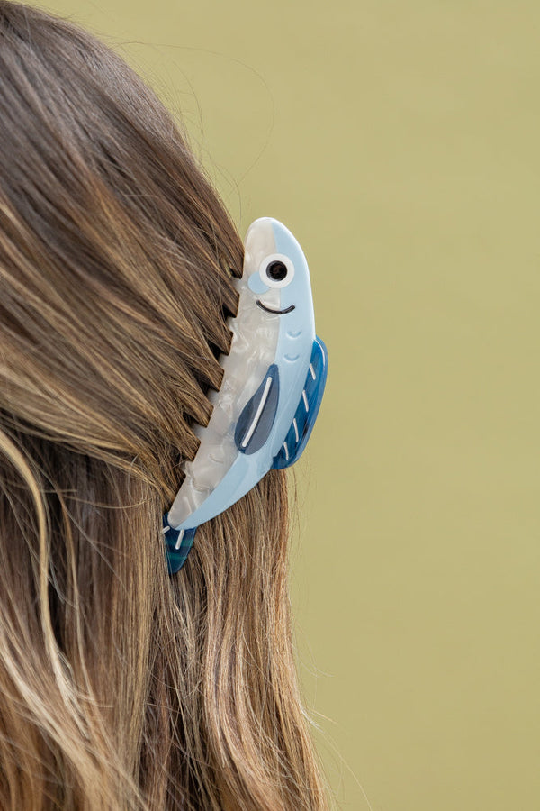 Hair Clip Blue Shark
