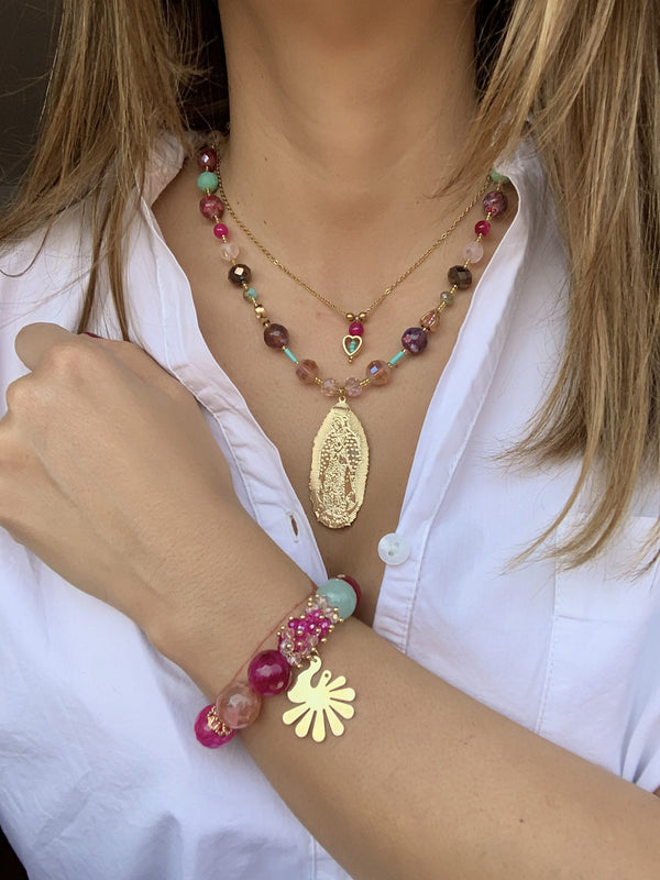 Collar Rosa Virgen