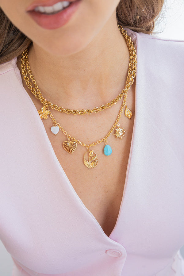 Combo Gargantilla y Cadena Charms
