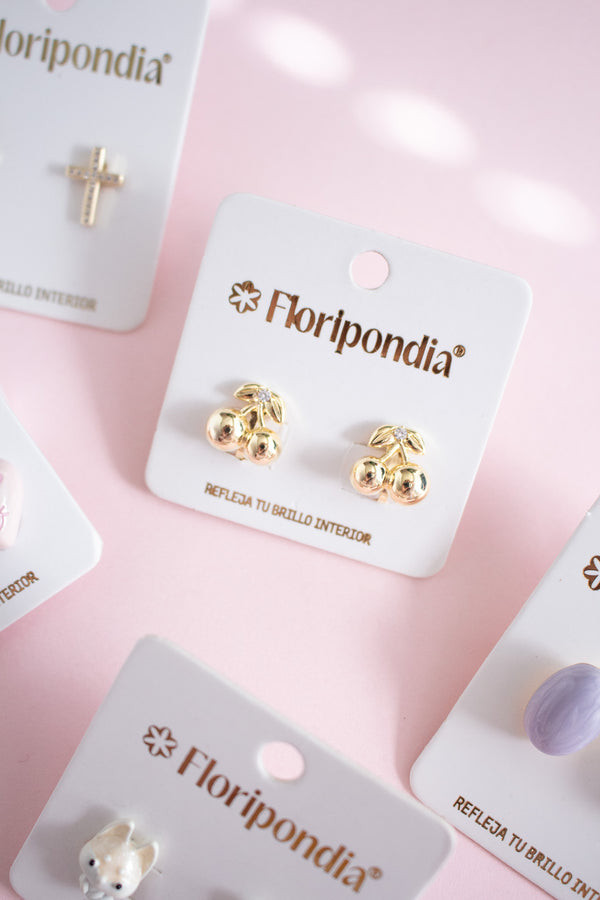 Aretes Cereza Brillante