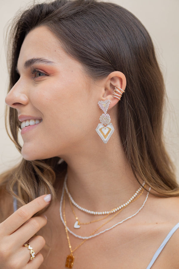 Aretes Corazon Bella