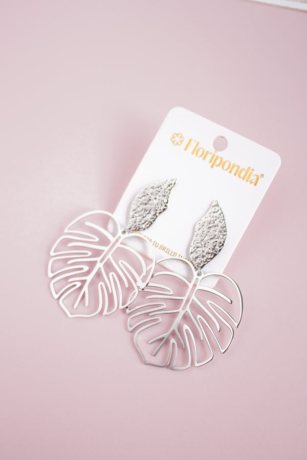 Aretes Hojas Monstera