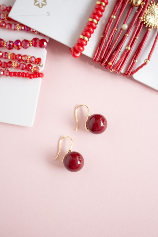 Aretes Vinotinto Gancho