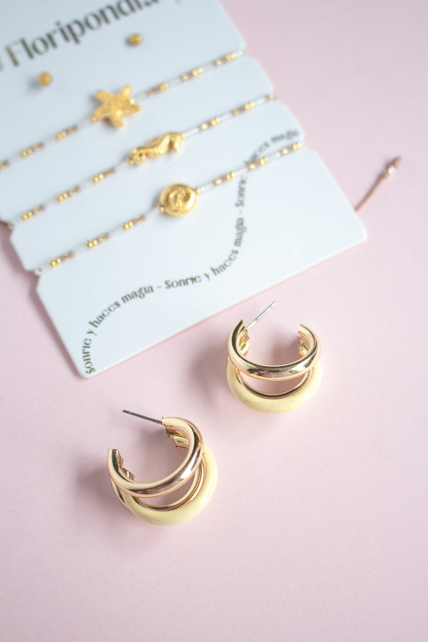 Candongas Triple Amarilla