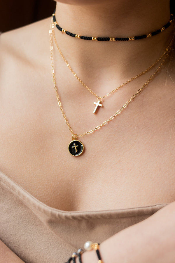 Choker Black Cruz 14