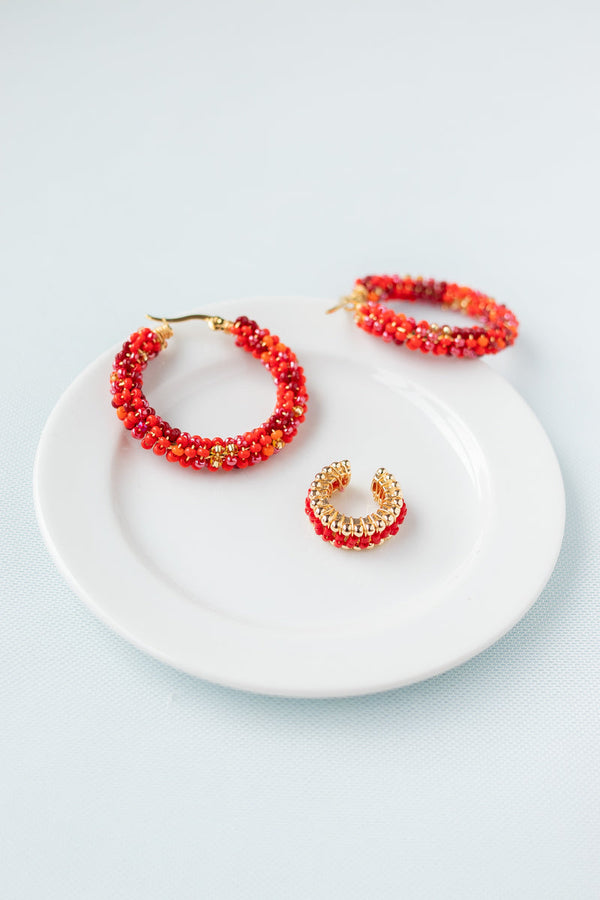 Earcuff Rojo Carmesi