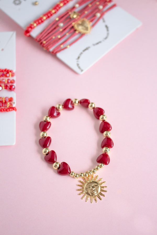 Pulsera Corazones Sol