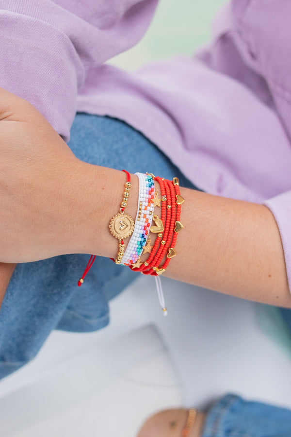 Pulseras Rojo Hearts Love